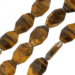 Μάτι Τίγρης Χάντρα Οκτάγωνη 20x30mm