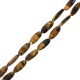 Μάτι Τίγρης Χάντρα Οβάλ Πολυεδρική 13x30mm Ø~1.5mm (13τμχ)
