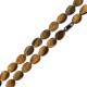 Perle Œil-De-Tigre Ovale Plate 13 x 18 mm Ø ~ 1.5 mm (22 Pièces)