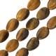 Perle Œil-De-Tigre Ovale Plate 13 x 18 mm Ø ~ 1.5 mm (22 Pièces)