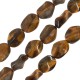Cuenta de Ojo de Tigre Ovalada Irregular 15 x 20 mm, Ø 1,6 mm (20 uds.)