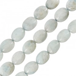 Ακουαμαρίνα Χάντρα Οβάλ 10x13mm Ø~1.3mm (~30τμχ)