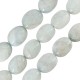 Perle Ovale en Aigue-Marine 10 x 13 mm Ø ~ 1.3 mm (~ 30 Pièces)