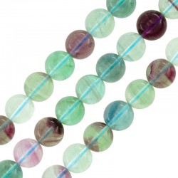 Perle Ronde en Fluorite 10 mm (40 Pièces) Ø 1 mm