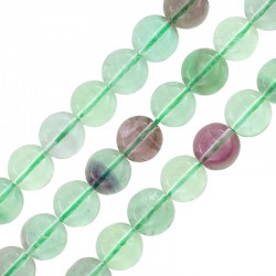 Perle Ronde en Fluorite 10 mm (42 Pièces) Ø 1 mm