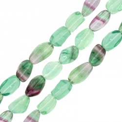 Perle Ovale en Fluorite 17 x 21 mm (19 Pièces) Ø 2 mm