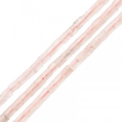 Rose Quartz Tube 2mm (150pcs) Ø0.4mm