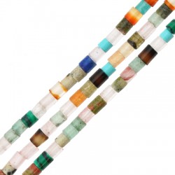 Tubo de Piedra Semipreciosa Migmatita 2mm (150uds) (Ø0.4mm)