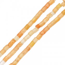 Tubo de Piedra Semipreciosa Aventurina 2mm (150uds) (Ø0.4mm)