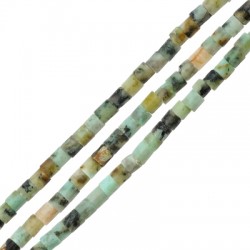 Tubo di Pietra Semipreziosa Howlite 2mm (150pzi) (Ø0.4mm)