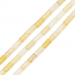 Tubo de Piedra Semipreciosa Jade 3x6mm (63uds) (Ø1mm)