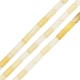 Tubo di Pietra Semipreziosa Giada 3x6mm (63pzi) (Ø1mm)