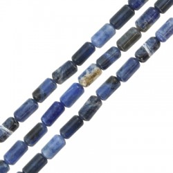 Sodalite Tube 4x8mm (48pcs) Ø1mm