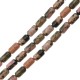 Rhodonite Tube 4x8mm (48pcs) Ø1mm