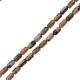 Rhodonite Tube 4x8mm (48pcs) Ø1mm