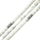 Tube en Howlite 4 x 13 mm (30 Pièces) Ø 1 mm