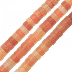 Entretoise en Aventurine 6/3 mm (~121 Pièces) Ø1 mm
