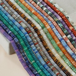 Entretoise en Aventurine 6/3 mm (~121 Pièces) Ø1 mm