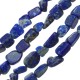 Cuenta de Lapis Lazuli Irregular 6x9mm (Ø1mm) (64uds)
