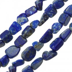 Cuenta de Lapis Lazuli Irregular 6x9mm (Ø1mm) (64uds)