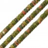 Vert clair/ Vert foncé/ Saumon/ Orange/ Blanc
