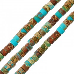 Entretoise en Jaspe 4/2 mm (~150 Pièces) Ø0.5 mm