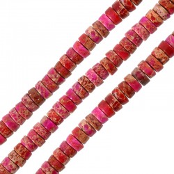 Espaciador de Jaspe Rosa 4/2 mm (~150 Unidades) Ø0,5 mm