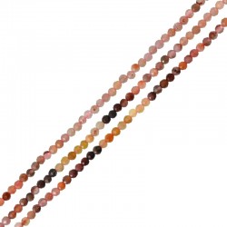 Perle en Pierre Précieuse Ronde Facettée 2 mm Ø0.5 mm (~165 Pièces)