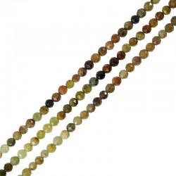 Perle en Pierre Précieuse Ronde Facettée (~4 mm Ø0.5 mm (~100 Pièces)