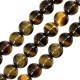 Perla Rotonda in Occhio di Tigre 10 mm Ø0.5 mm (~38 Pezzi)