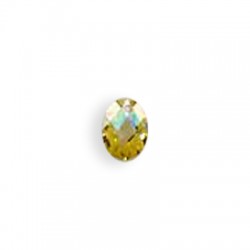Breloque Ovale en Zircon 6 x 8 mm
