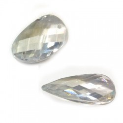 Breloque Zircon Ovale 12 x 20 mm