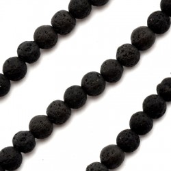 Λάβα Χάντρα Μπίλια 6mm (~40τμχ)