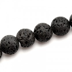 Lava Bead Round 12mm (40cm length-33pcs)