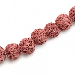 Perle Lave Colorée 10mm / Trou 0,8mm