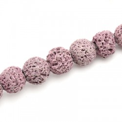 Perle Lave Colorée 10mm / Trou 0,8mm
