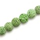Λάβα Χάντρα Στρογγυλή Πράσινο Σκούρο ~10mm Ø~0.8mm