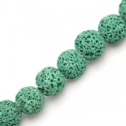 Perle Lave Colorée 10mm (Ø 0.8mm)