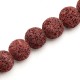 Lava Bead Round Bordeaux (~12mm (~40cm)