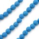 Cuenta de Lava Redonda Azul Marino (~6 mm, ~63 Unidades)