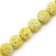 Perle en Lave colorée  ~10mm (~37pcs/fil)