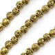 Perlina di Lava Placcata 6mm (60pz/filo)