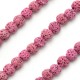 Perle de lave Ronde Fuchsia (~6 mm (~65 Pièces)