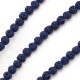 Λάβα Χάντρα Στρογγυλή Μπλε Σκούρο (~4mm (~46τμχ)