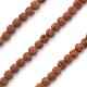 Lava Bead Round Brown (~4mm (~46pcs)