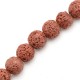 Lava Bead Round Brown 10mm Ø~1mm (~40pcs)