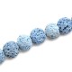 Lava Bead Round Light Blue 10mm Ø~1mm (~40pcs)