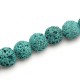 Lava Bead Round Dark Green 10mm Ø~1mm (~40pcs)