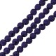 Lava Bead Round Purple (~4mm Ø~0.4mm (~92pcs)