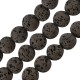 Lava Bead Round Grey (~4mm Ø~0.4mm (~92pcs)